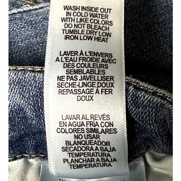 Good American Good Legs High Rise Ripped Skinny Crop Jeans in Blue261 Wm Sz 24 - Picture 9 of 11